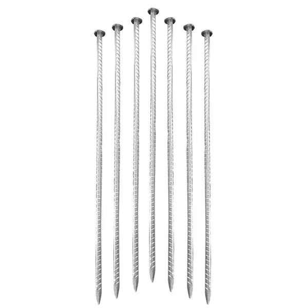24 Inch Rebar Ground Stakes 0.47" Heavy Duty Steel Anchors Rust Proof 20 Pack