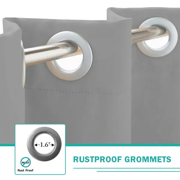 50x120 Gray Outdoor Curtain Panel Grommet Water Repellent Patio Privacy 1 Panel
