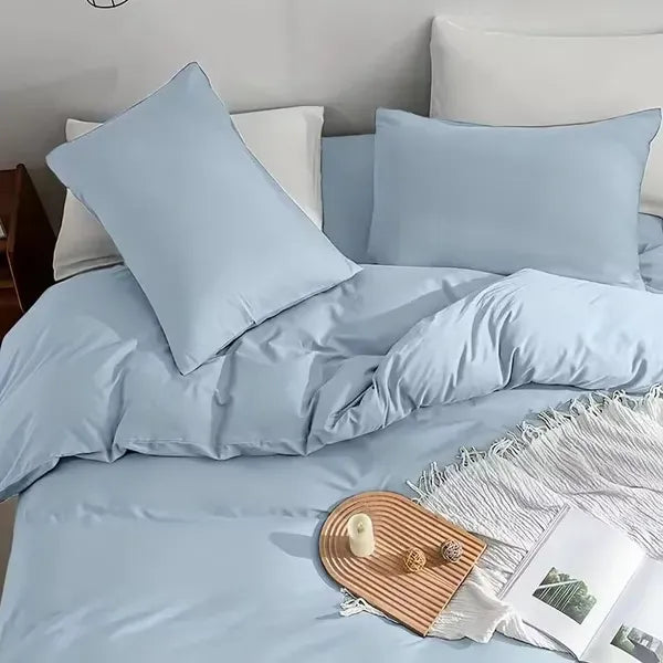 Duvet Cover Set Twin Queen Ultra Soft Luxury Hidden Zipper Corner Ties Bedding