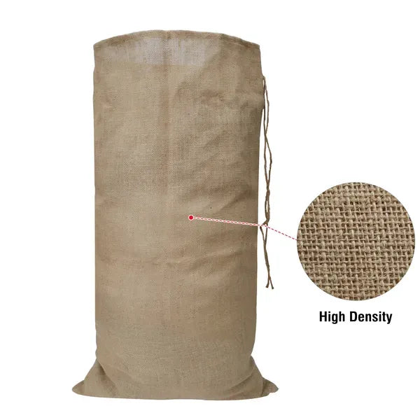 20x40in Burlap Jute Sack Drawstring Potato Onion Produce Storage Bag Natural 1PC