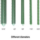 20 Pack 23in Plant Stakes 5/8in Steel Garden Support Rods Green Plastic Coated