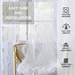 52x84 Sheer Curtains 2 Panels Metallic Print Rod Pocket Light Filtering Drapes