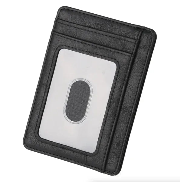 Mens Leather Slim Wallet RFID Blocking Credit Card Holder ID Money Pocket
