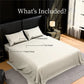 King Size Bed Sheet Set 4PC White Brushed Microfiber Deep Pocket Soft Sheets