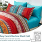 Boho Duvet Cover Set Twin Queen King Soft Microfiber Geometric Bedding Decor Set