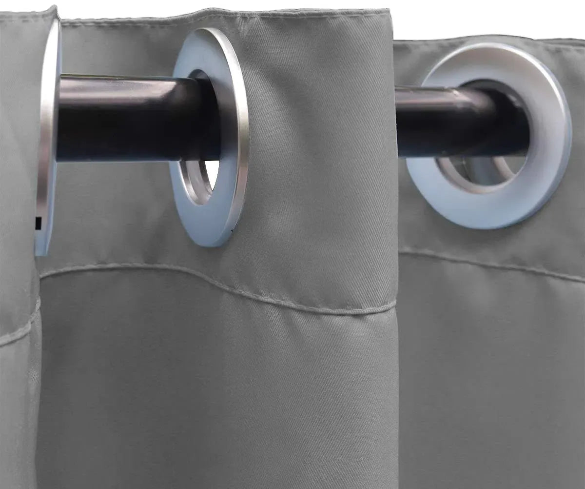 50x108 Gray Outdoor Curtain Panel Grommet Blackout Patio Pergola Privacy 1 Panel