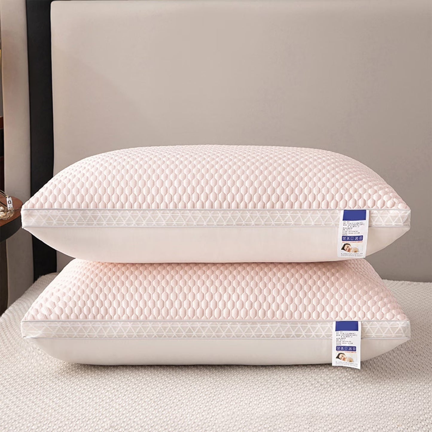 Cooling Bed Pillows Set of 2 Ice Silk Soft Breathable for Hot Side Back Sleepers