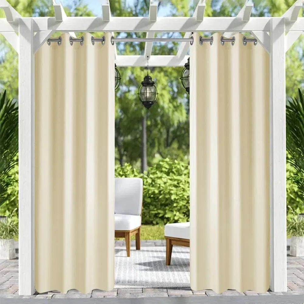 Outdoor Blackout Curtain Panel Grommet Patio Pergola Privacy 1 Panel 50in Wide