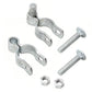 2 Pack 1-5/8in Chain Link Fence Gate Hinge Galvanized Steel Nut Bolt Hardware