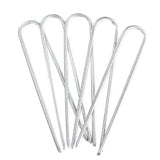 8in 11 Gauge Landscape Staples 50 Pack Galvanized Garden Sod Weed Barrier Pins