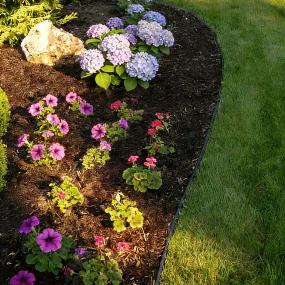 Flexible Plastic Landscape Edging 4 Inch x 60 Ft Garden Lawn Border Bed Roll