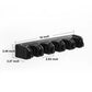 Mop Broom Holder Wall Mount 5 Slot Black Garage Tool Storage Organizer Rack