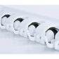 Broom Holder Wall Mount Mop and Broom Organizer Rack 5 Slots 6 Hooks White