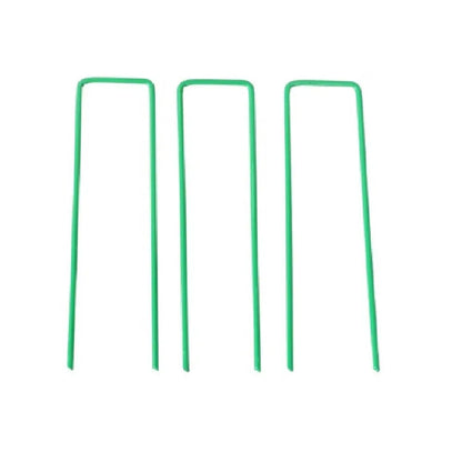 50PCS 9 Gauge Green Landscape Staples U Pins 6in Turf Weed Barrier Garden Stakes