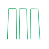50PCS 9 Gauge Green Landscape Staples U Pins 6in Turf Weed Barrier Garden Stakes