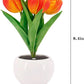 Tulip Lamp LED Table Lamp Flower Vase Desktop Decoration Dimmable Night Light