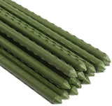20 Pack 23in Plant Stakes 5/8in Steel Garden Support Rods Green Plastic Coated