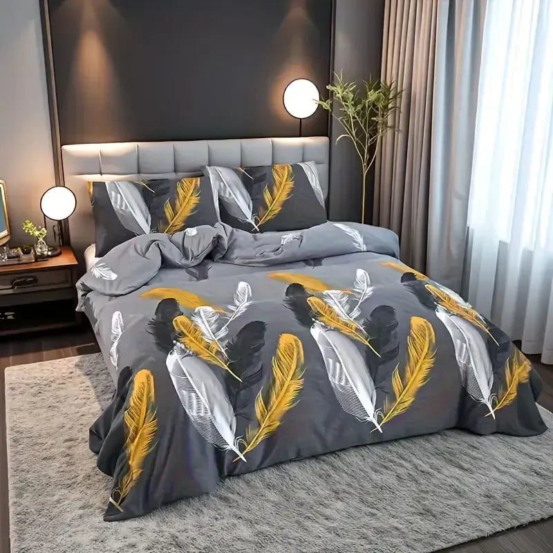 Boho Duvet Cover Set Twin Queen King Soft Microfiber Geometric Bedding Decor Set