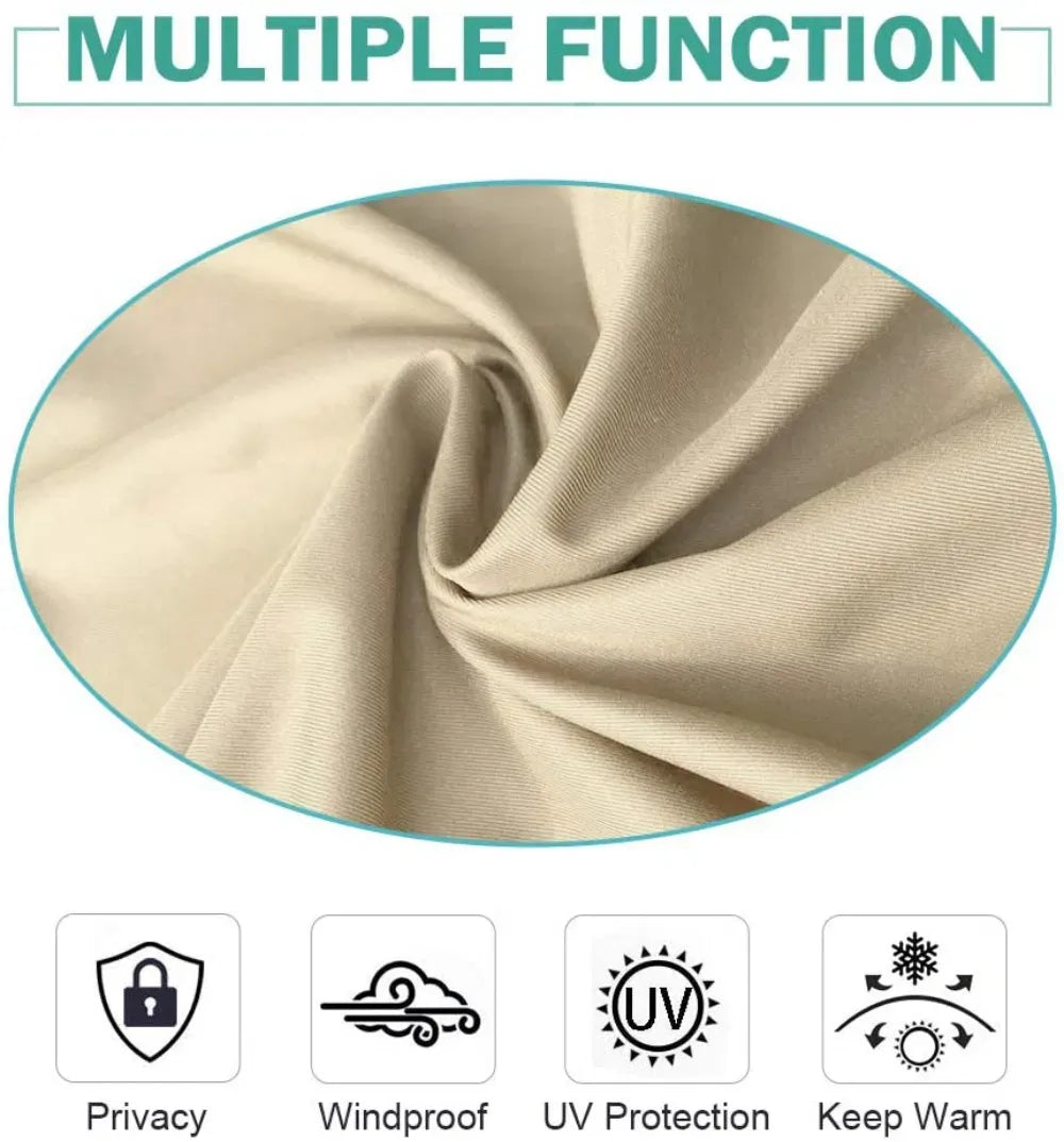 50x96 Beige Outdoor Curtain Panel Tab Top Blackout Patio Pergola Privacy 1 Panel