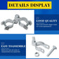 2 Pack Chain Link Gate Hinges for 1-5/8" OD Posts Steel Hardware