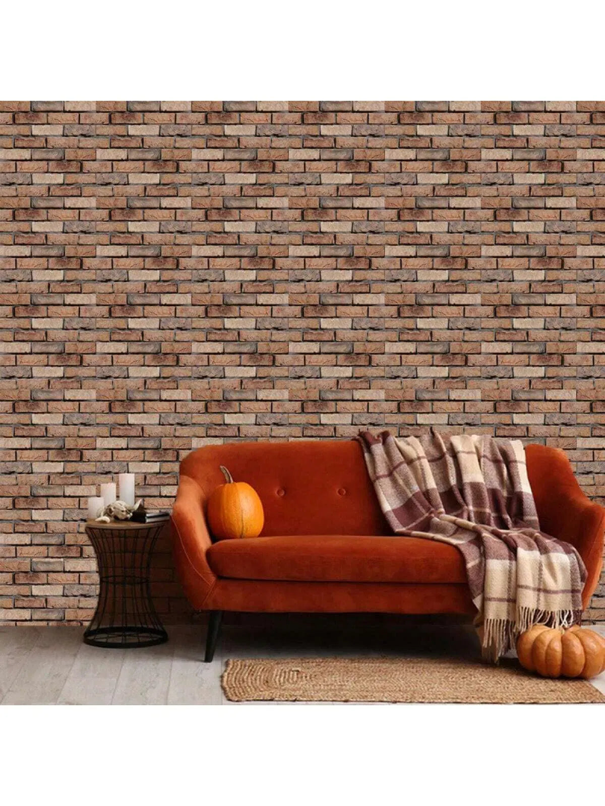 10 Pack 3D Brick Wall Panels 11.8" Peel Stick Faux Brick PE Foam Wallpaper