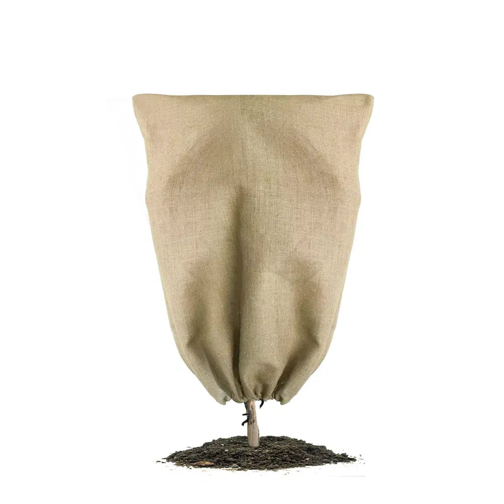 63 x 48 Burlap Plant Cover Bags Winter Frost Protection Drawstring Jacket 1 2 Pk