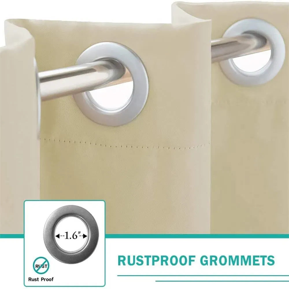 50x84 Beige Indoor Outdoor Curtain Panel Grommet Patio Pergola Privacy 1 Panel