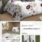 9 Piece Sage Green Watercolor Floral Bedspread Curtain Set Queen King Cal King