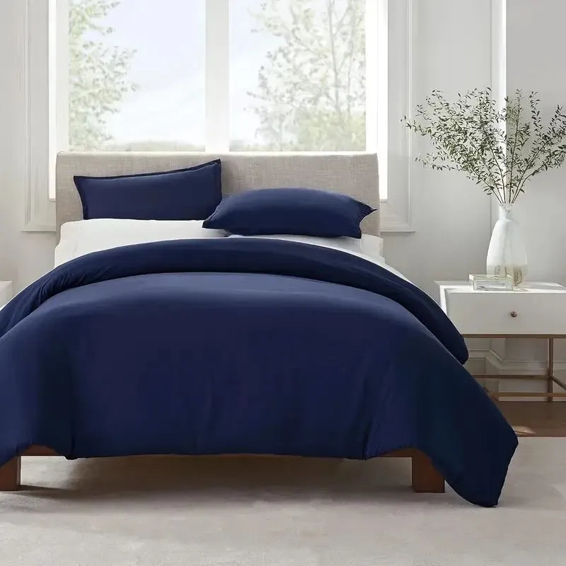 Duvet Cover Set Twin Queen Ultra Soft Luxury Hidden Zipper Corner Ties Bedding