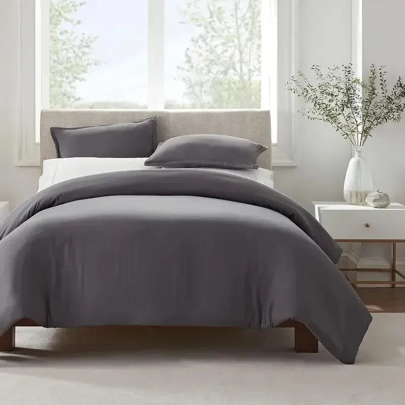 King Duvet Cover Set Soft Microfiber Luxury Bedding Hidden Zipper Corner Ties
