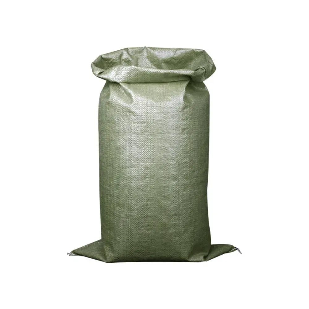 Empty Woven Sandbags Flood Barrier Tie Strings 16x27 50/100 Pack White Green