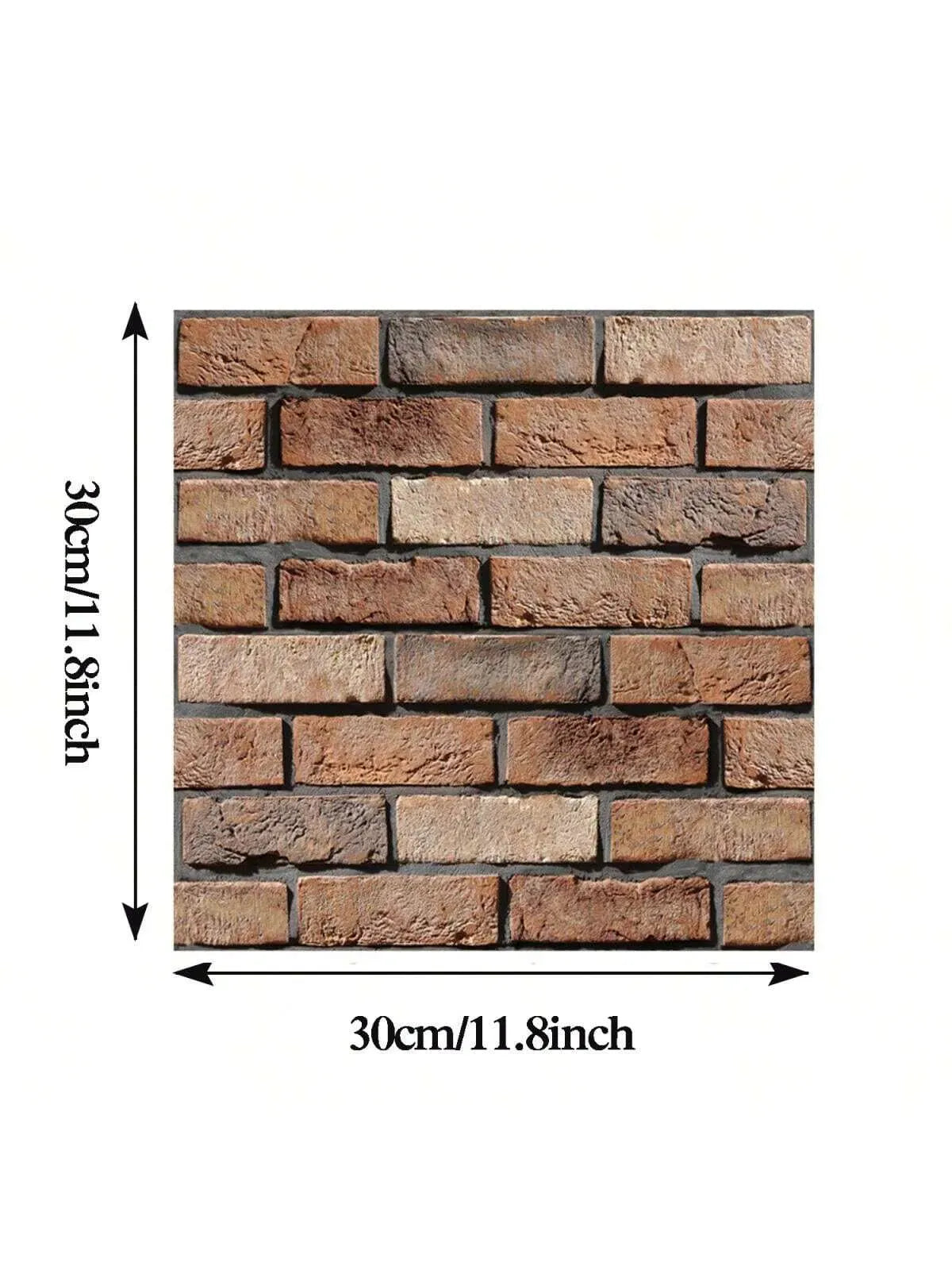 10 Pack 3D Brick Wall Panels 11.8" Peel Stick Faux Brick PE Foam Wallpaper