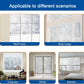 Window Insulation Kit Clear Reusable Winter Draft Stopper 63x63 71x79 No Drill