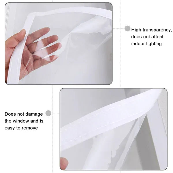 47x59 Window Insulation Kit Winter Zipper Reusable Draft Stopper No Drill Cover