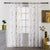 52x96 Sheer Curtains 2 Panels Metallic Gold Silver Print Grommet Light Filtering