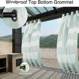 Creamy White Outdoor Curtain 50x120 Top Bottom Grommets Patio Privacy 1 Panel