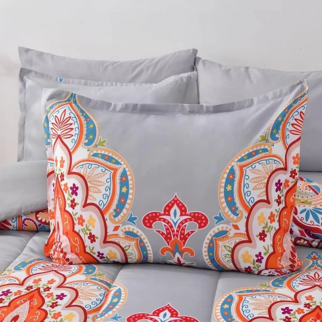 Boho Duvet Cover Set Twin Queen King Soft Microfiber Geometric Bedding Decor Set