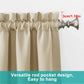Blackout Curtains Set of 2 52x84 Thermal Rod Pocket Room Darkening Privacy