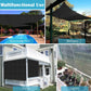 10x10ft Black Shade Cloth Garden Sun Shade Net Greenhouse Plant Cover Clips
