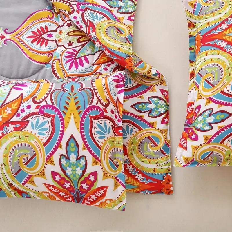 Boho Duvet Cover Set Twin Queen King Soft Microfiber Geometric Bedding Decor Set