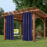 50x120 Navy Outdoor Curtain Top Bottom Grommets Patio Pergola Privacy 1 Panel