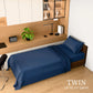 Twin Size Sheets 3PC Navy Blue Brushed Microfiber 14" Deep Pocket Bed Sheet Set