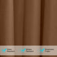 50x108 Brown Outdoor Curtains Set of 2 Grommet Blackout Patio Pergola Privacy
