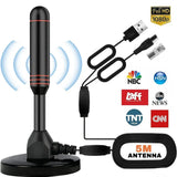 Upgraded TV Antenna Indoor Outdoor HDTV Amplified Digital TV Antenna 4K 1080P Long Range