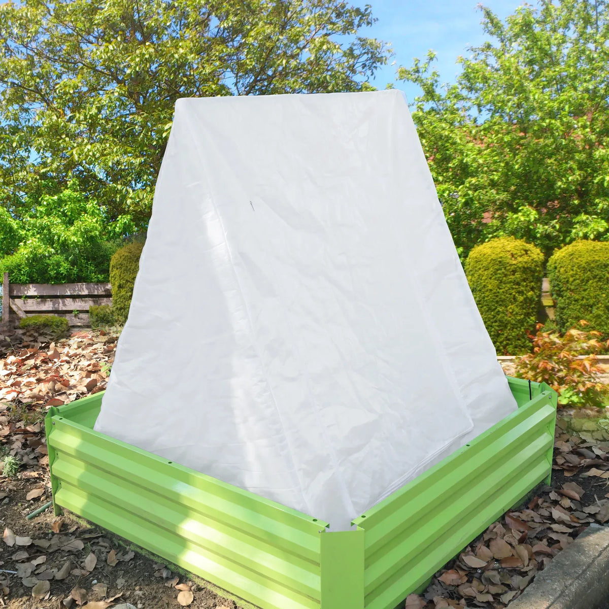 36x36 Plant Frost Cover Kit Winter Freeze Protection Blanket with Frame Stakes