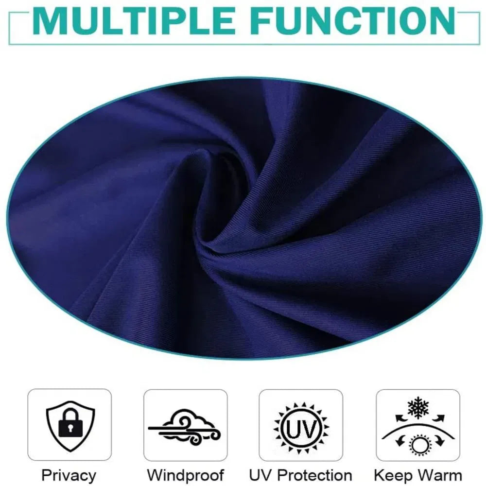 50x120 Navy Outdoor Curtain Top Bottom Grommets Patio Pergola Privacy 1 Panel