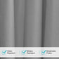 50x108 Gray Outdoor Curtain Panel Grommet Blackout Patio Pergola Privacy 1 Panel