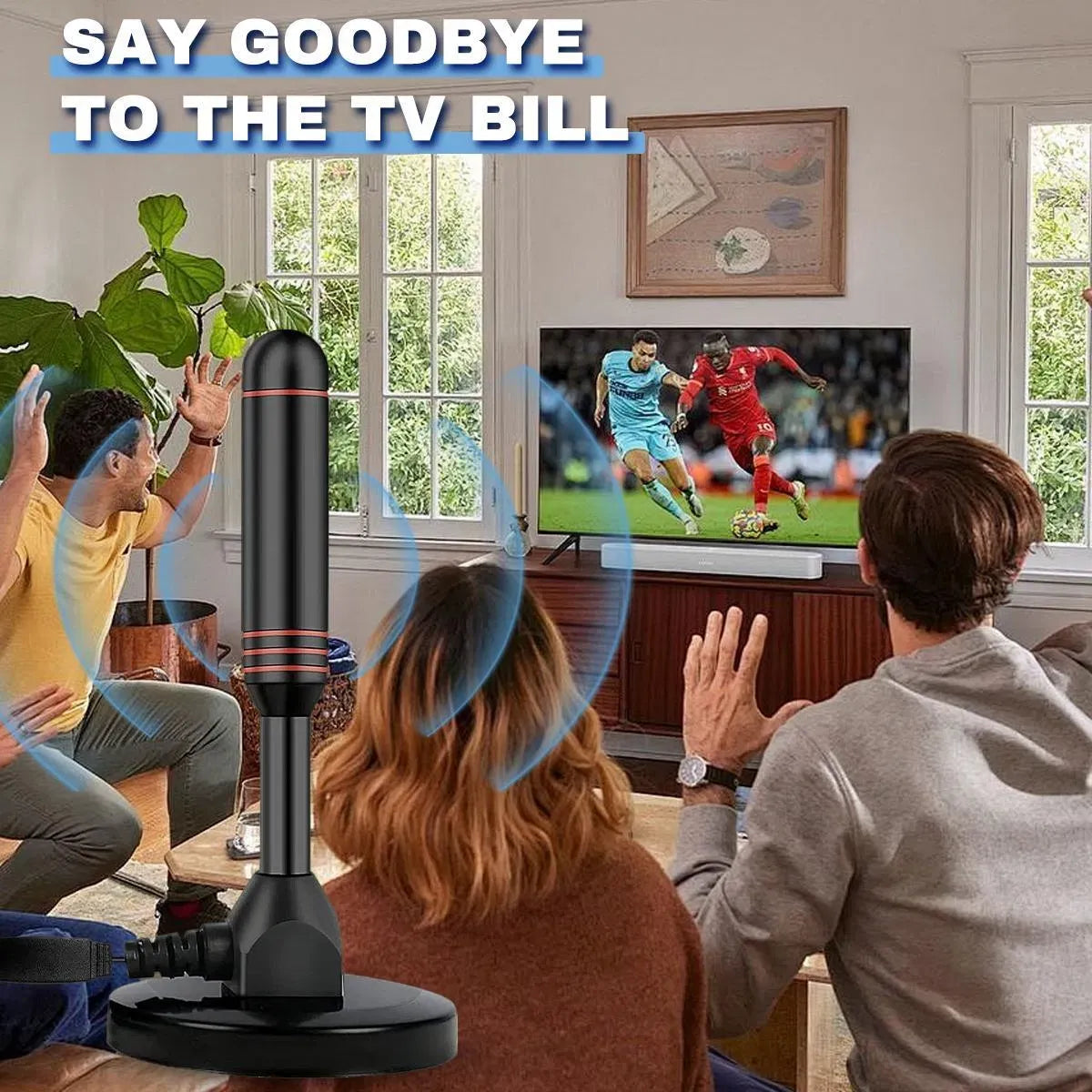 Upgraded TV Antenna Indoor Outdoor HDTV Amplified Digital TV Antenna 4K 1080P Long Range