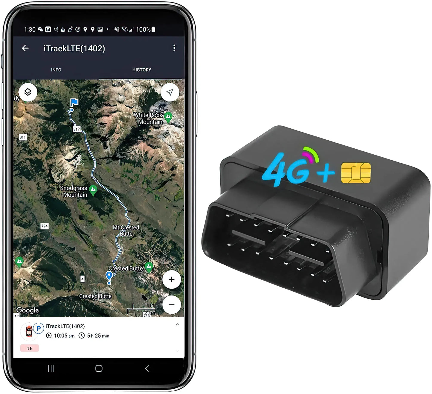 OBD2 GPS Tracker Real Time Car Truck Vehicle Tracking Device 4G OBD II + $5 SIM