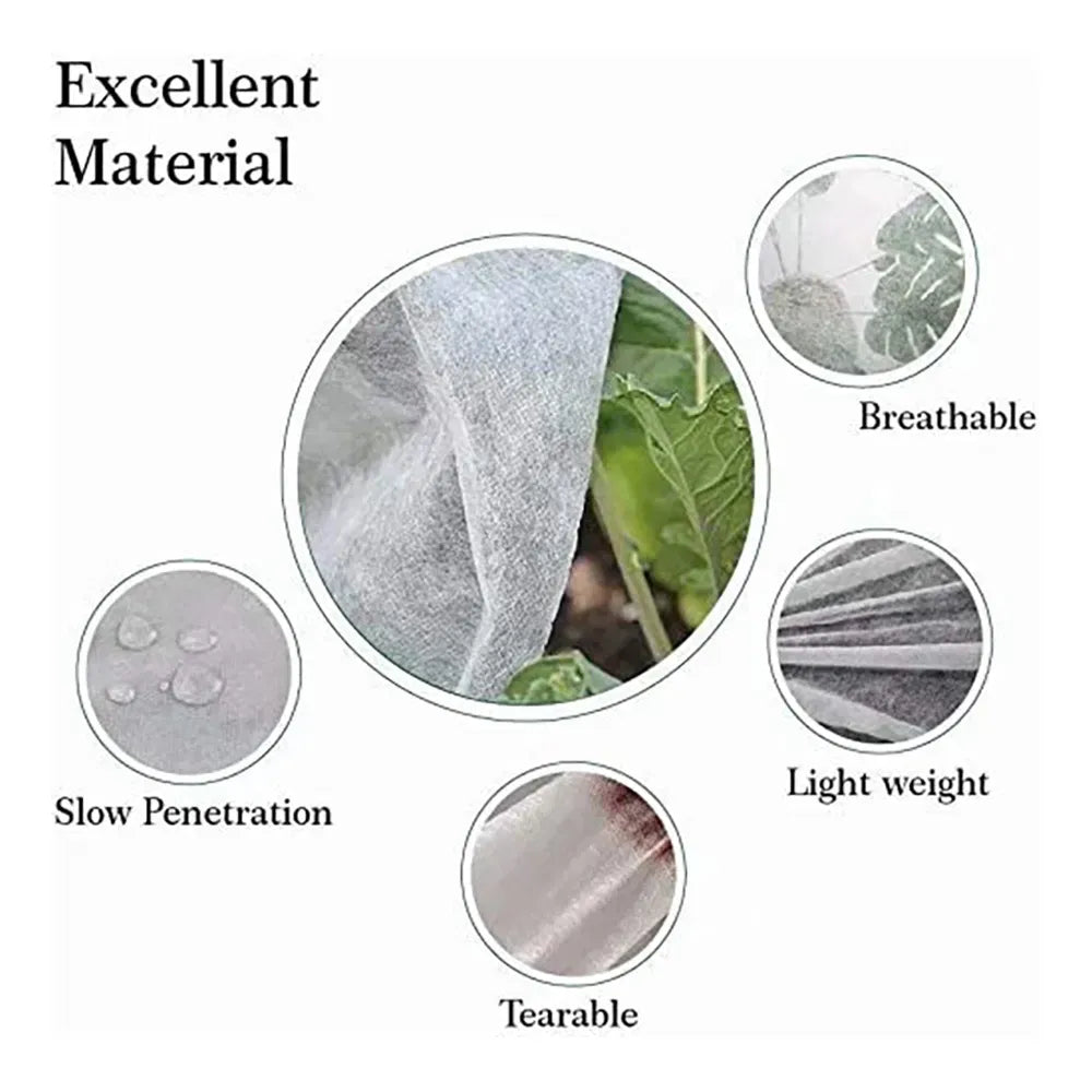 192x180" Tree Frost Protection Cover Bag 0.95oz Plant Freeze Blanket Drawstring